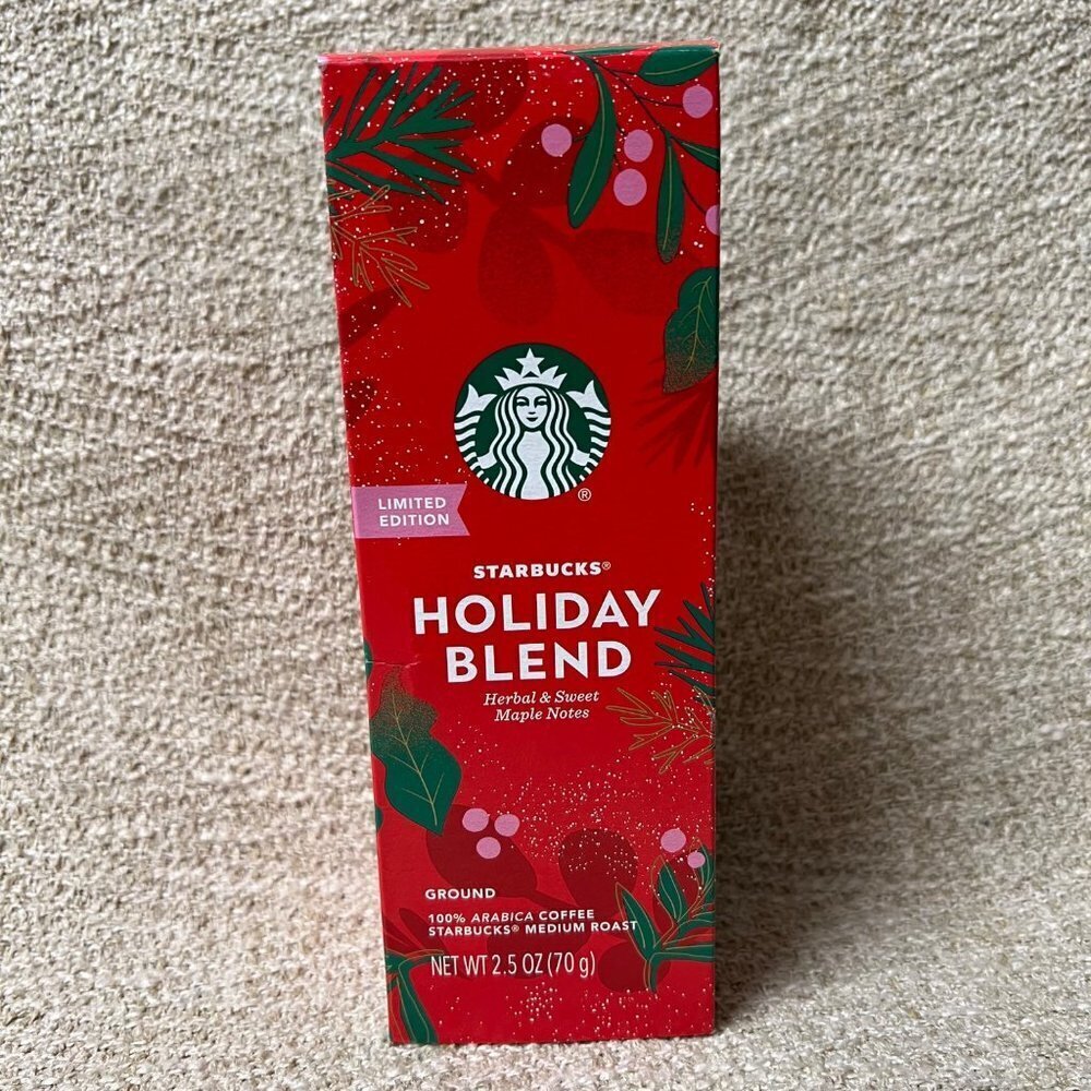 Starbucks Holiday Blend 2020 - Herbal & Sweet Maple Notes - Medium Roast - 2.5oz